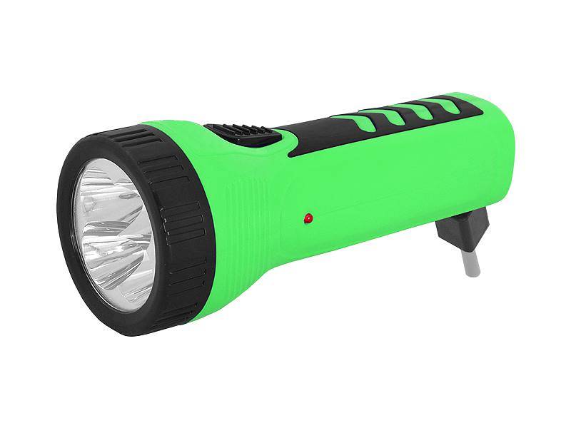 LATARKA RĘCZNA 4-LED TS-1166 Z AKUM. ZIELONA