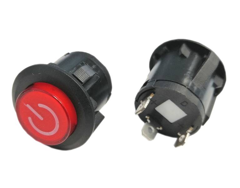 PRZEŁĄCZNIK BISTABILNY PBO-18Ar CZERWONY 3A/5V