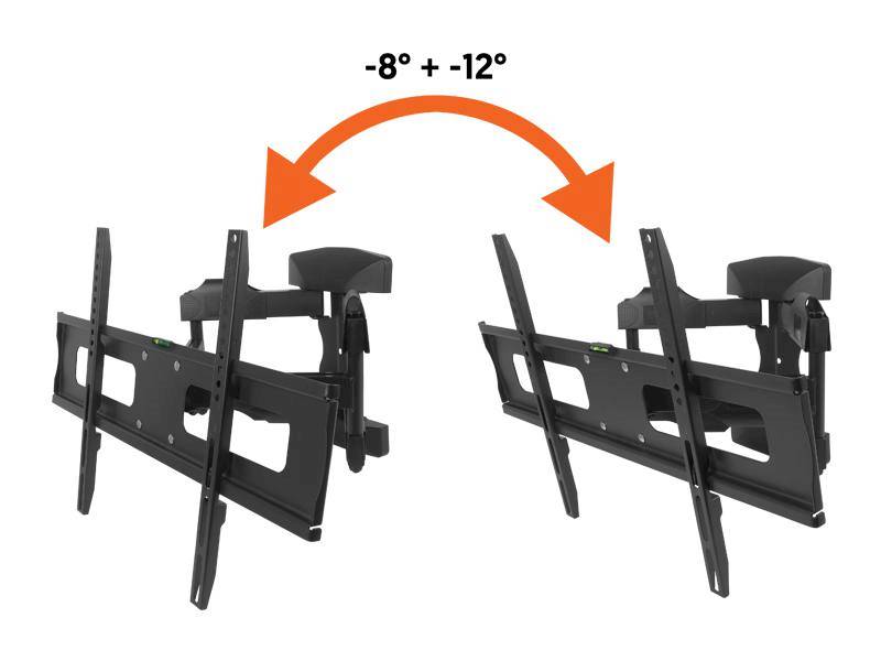 UCHWYT ŚCIENNY DO LCD 32-85'' Z REG. 2 RAMIONA