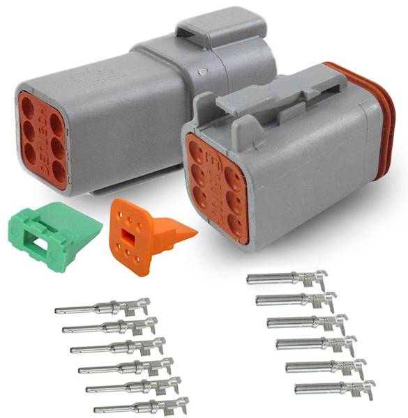 ZŁĄCZE DEUTSCH KPL. WTYK+GNIAZDO 6PIN