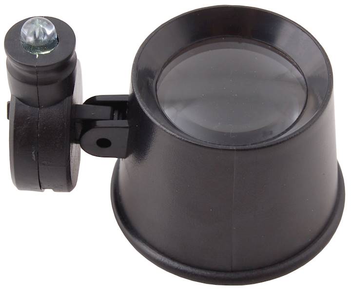 LUPA PLASTIK 25mm 10x LED