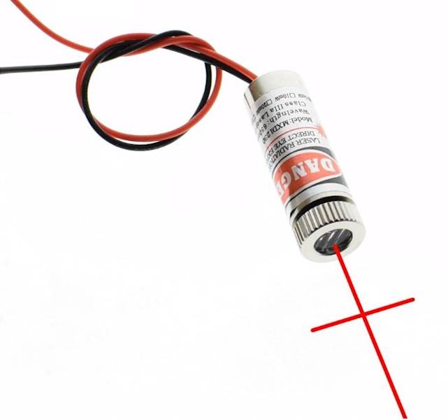 LASER KRZYŻOWY 3-5V MOC:5mW 650nm