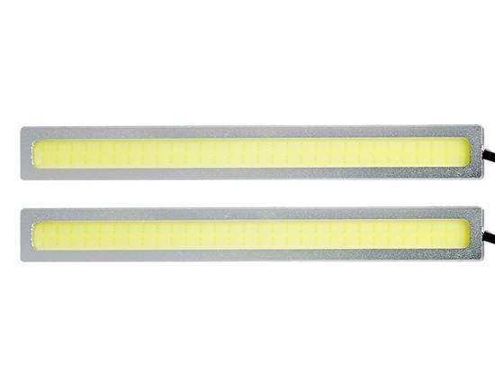 LAMPA LED 12V BIAŁA 2x4W 140mm SREBRNE