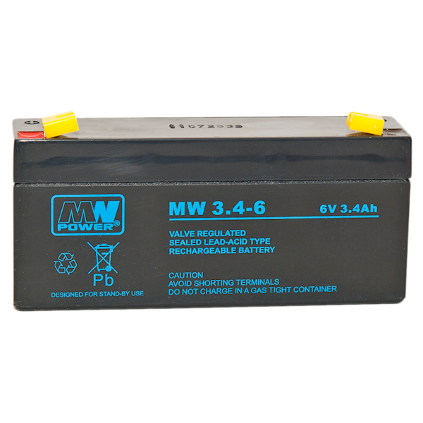AKUMULATOR AGM 6V/3,4AH (T0)