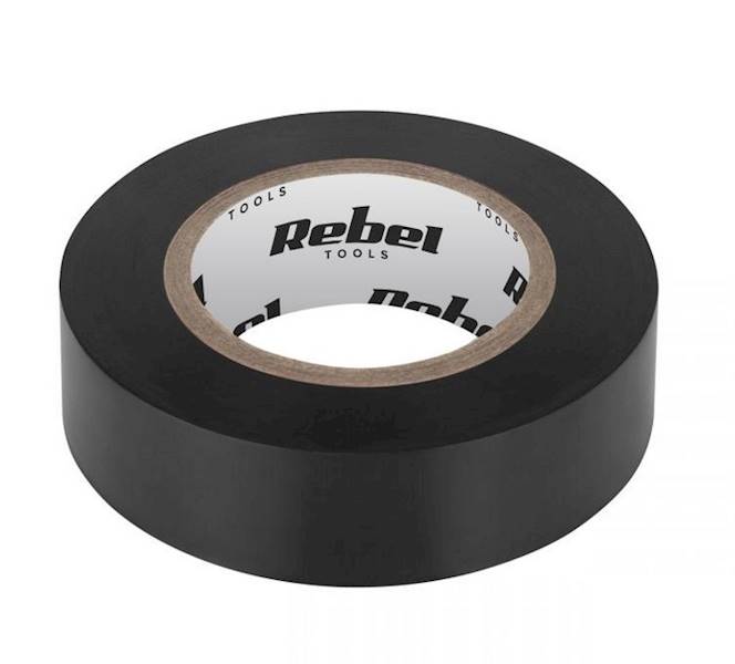 TAŚMA IZOLACYJNA KLEJĄCA REBEL 0,13x19x10m CZARNA