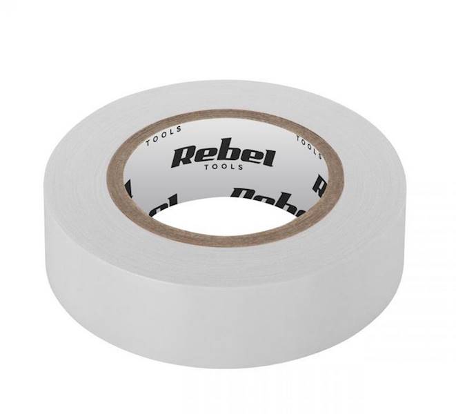 TAŚMA IZOLACYJNA KLEJĄCA REBEL 0,13x19x10m BIAŁA