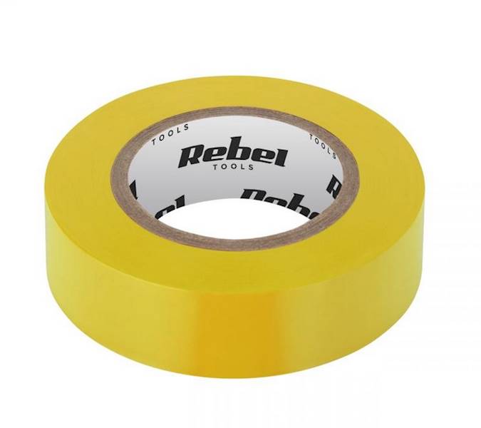 TAŚMA IZOLACYJNA KLEJĄCA REBEL 0,13x19x10m ŻÓŁTY