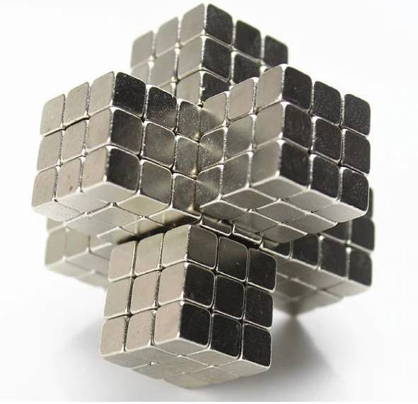 MAGNES NEODYMOWY 5x5x5mm NEOCUBE SREBRNY