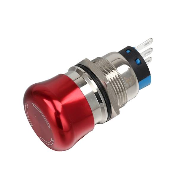 PRZYCISK BEZPIECZEŃSTWA "GRZYBEK" 25MM METALOWY