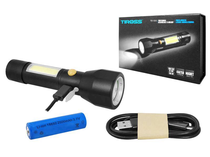 LATARKA RĘCZNA TS-1885 CREE LED T6 XML 10W 3,7V