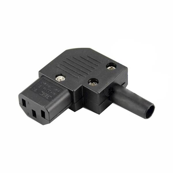 WTYK AC IEC ŻEŃSKI KĄTOWY NA KABEL