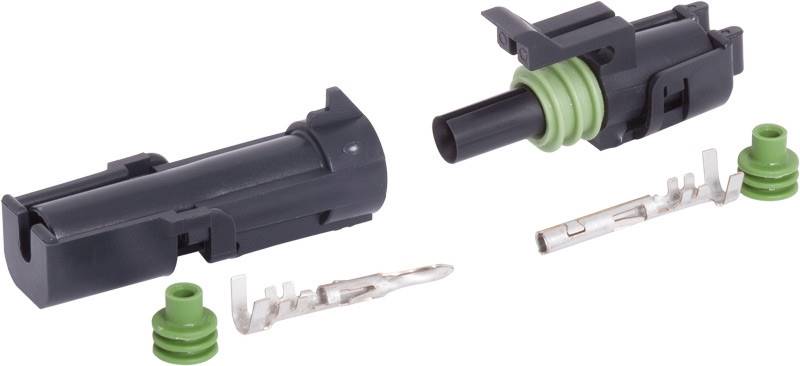 ZŁĄCZE WEATHER PACK KPL. WTYK + GNIAZDO 1 PIN