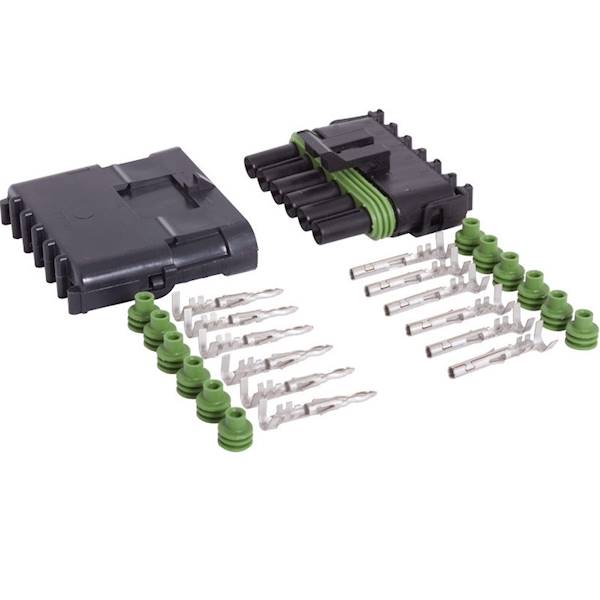 ZŁĄCZE WEATHER PACK KPL. WTYK+GNIAZDO 6 PIN