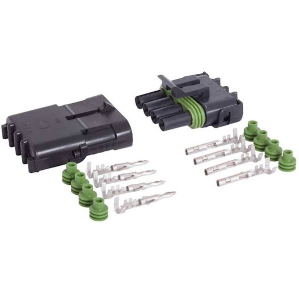 ZŁĄCZE WEATHER PACK KPL. WTYK + GNIAZDO 4 PIN