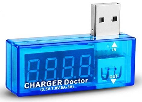 MIERNIK NAPIĘCIA USB "charger doctor"