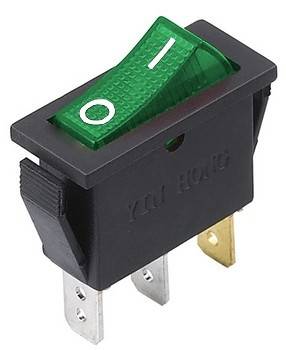 RS101-16C3L 15A 250V ZIELONY POJEDYNCZY ON-OFF 