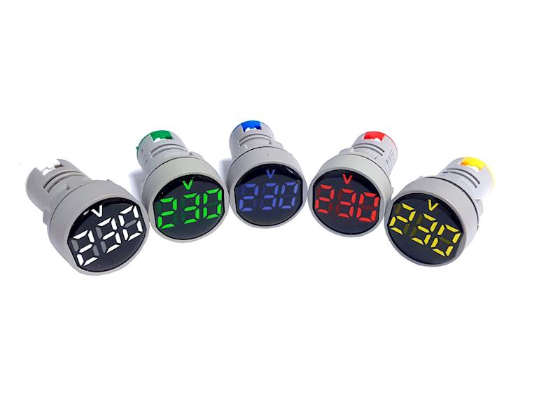 WOLTOMIERZ LED 28mm 20-500VAC BIAŁY