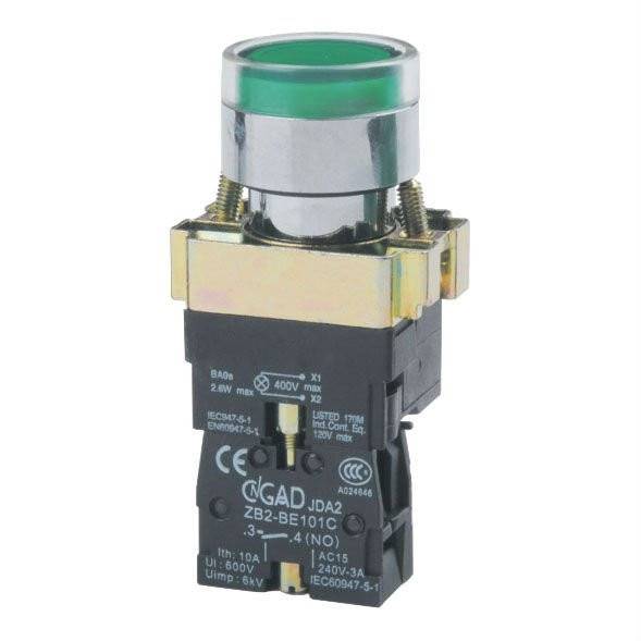 PRZYCISK XB2 BW3361 MONO OKR 3A 240V ZIELONY