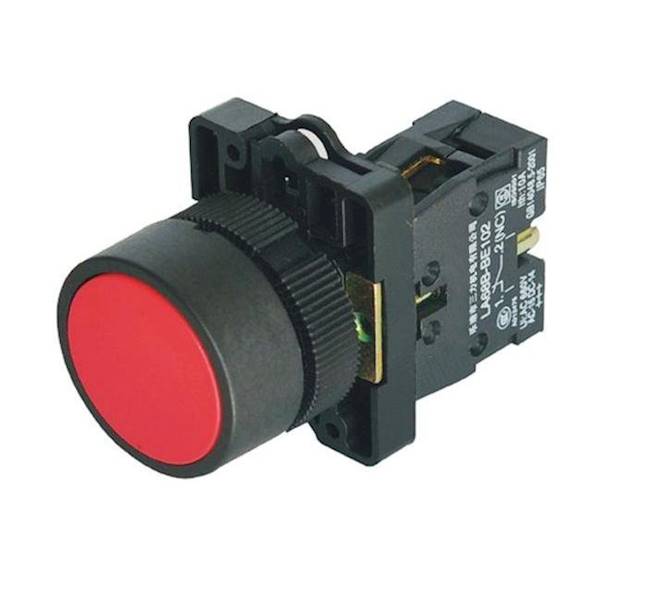 PRZYCISK XB2 EA42 MONOSTABILNY 3A/250V CZERWONY