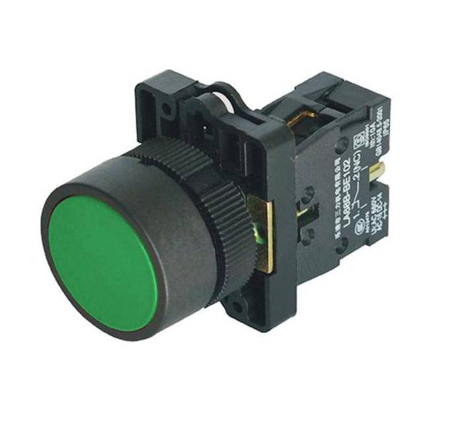 PRZYCISK XB2 EA31 MONOSTABILNY 3A/240V ZIELONY