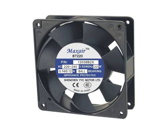 WENTYLATOR 12038B2XT7 120x120x38mm 230V MAXAIR
