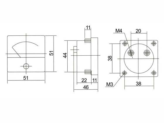 MIERNIK ANALOGOWY PANEL AMPEROMIERZ 15A