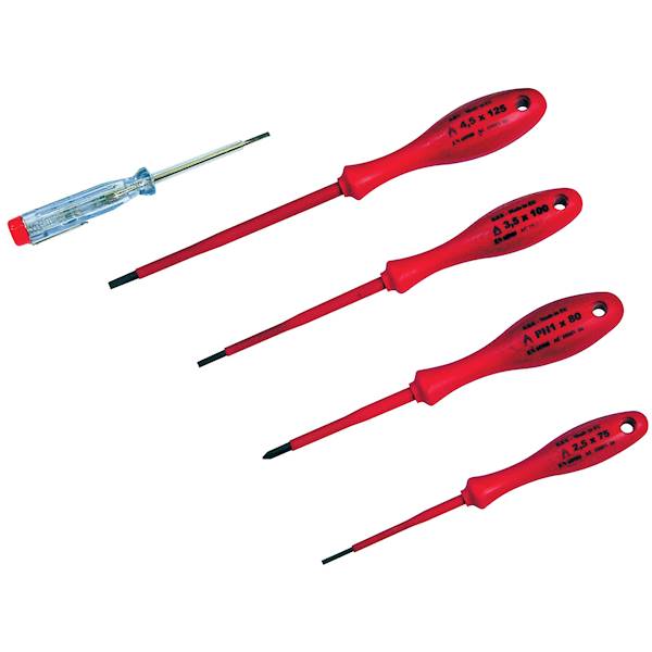 ZESTAW 4 ŚRUBOKRĘTÓW IZOLOW + WSKAŹNIK 230V