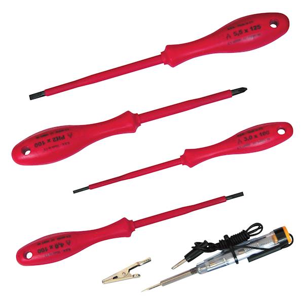 ZESTAW 4 ŚRUBOKRĘTÓW IZOLOW + WSKAŹNIK 12V