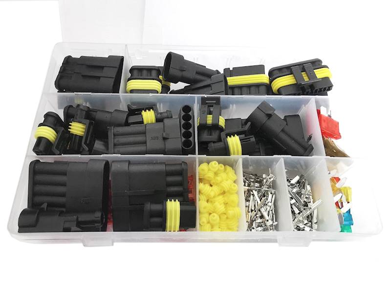 ZESTAW ZŁĄCZY SUPERSEAL 1-6PIN + BEZPIECZNIKI SAM.