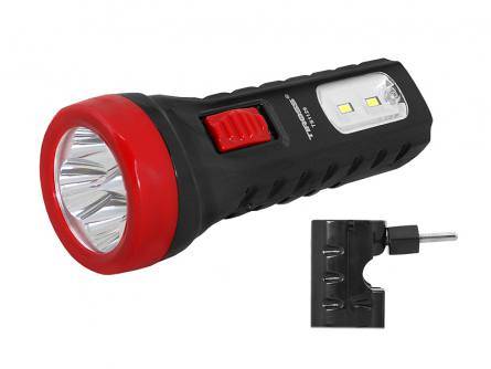 LATARKA RĘCZNA 4-LED +2SMD TS1129 CZARNA