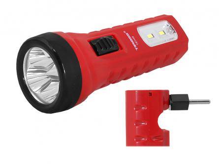 LATARKA RĘCZNA 4-LED +2SMD TS1129 CZERWONA