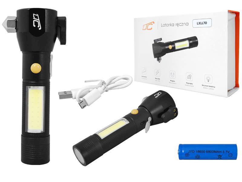 LATARKA RĘCZNA EWAKUACYJNA LED COB 6W/3W 