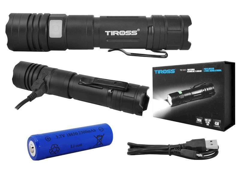 PROFESJONALNA LATARKA AKUM.CREE LED T6 XML 10W