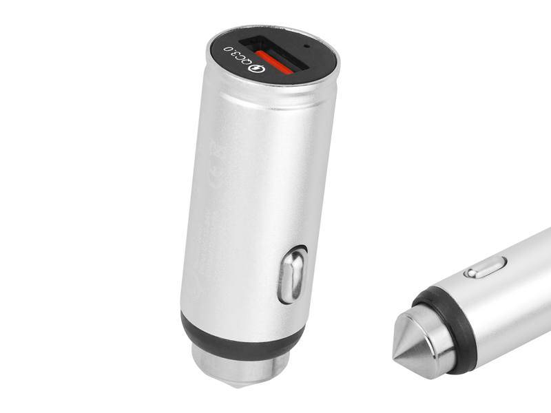 ŁADOWARKA SAMOCHODOWA QUICK CHARGE 3A METAL