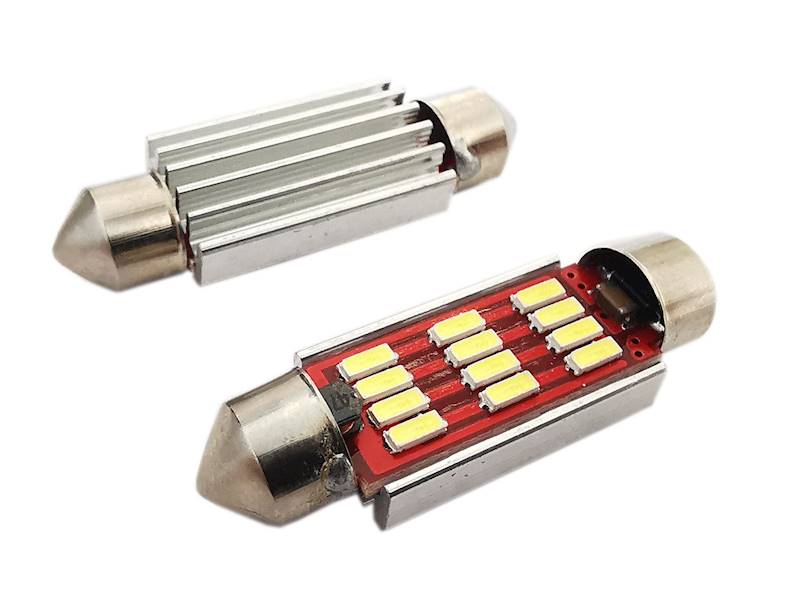 ŻARÓWKA LED 12V C5W 1.5W Biała 10x41 rad