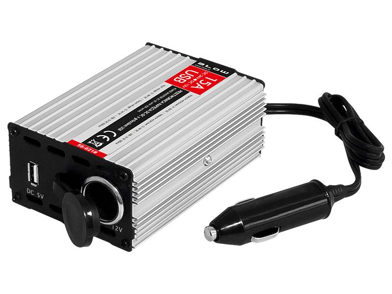 PRZETWORNICA  24V/12V 15A USB 58-621