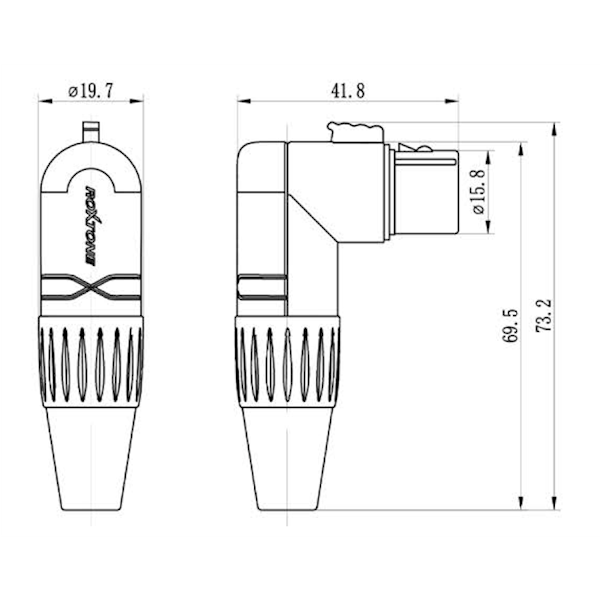 GNIAZDO KĄTOWE XLR RX3RFP-NT ROXTONE