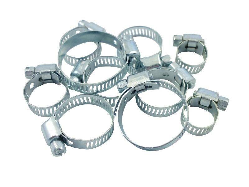 ZESTAW 10szt METALOWYCH OPASEK ZACISKOWYCH