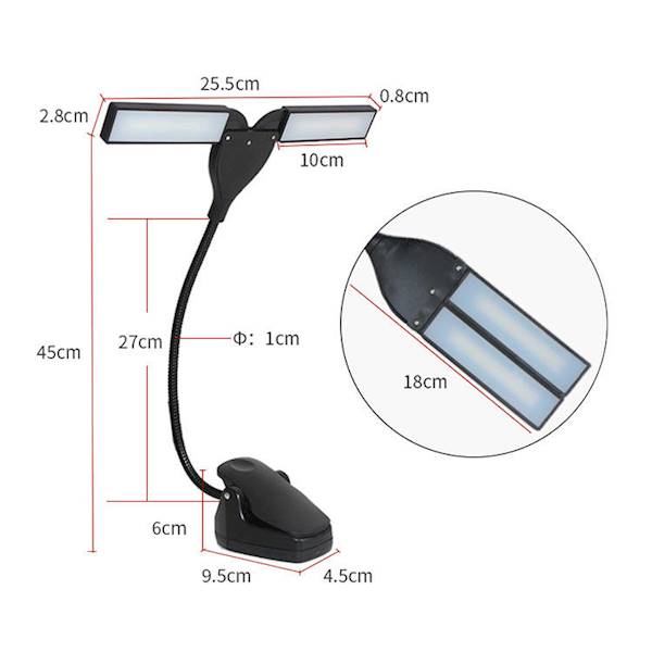 LAMPKA DO PULPITU KERA AUDIO PD15 BK 1237