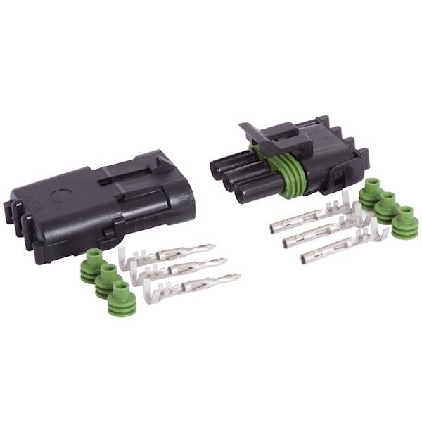 ZŁĄCZE WEATHER PACK KPL. WTYK + GNIAZDO 3 PIN