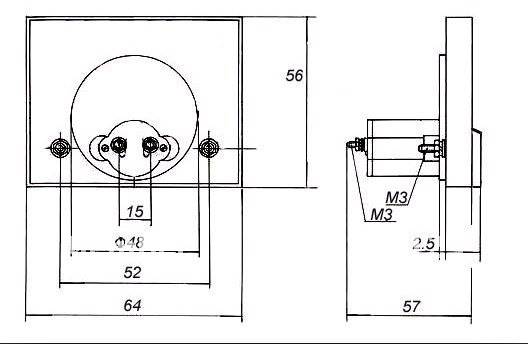 MIERNIK ANALOGOWY PANEL AMPEROMIERZ 50mA