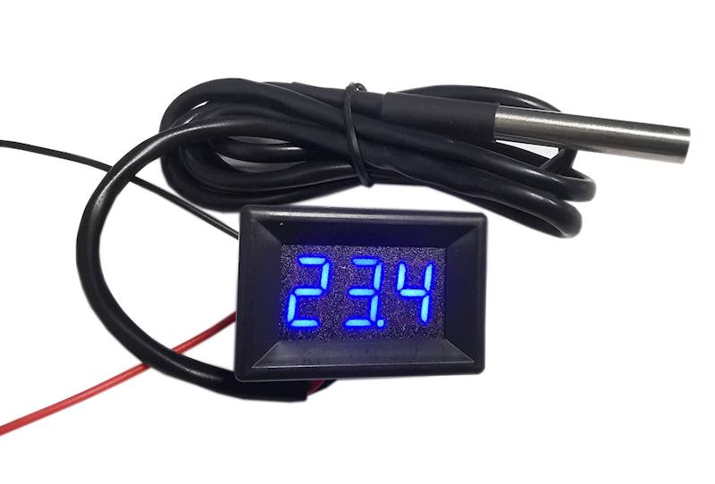PANELOWY MIERNIK TEMP. DS18B20 4-28V -50~125C NIEB