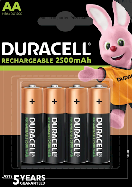AKUMULATORKI R06 DURACELL 2500mAh HR6 AA