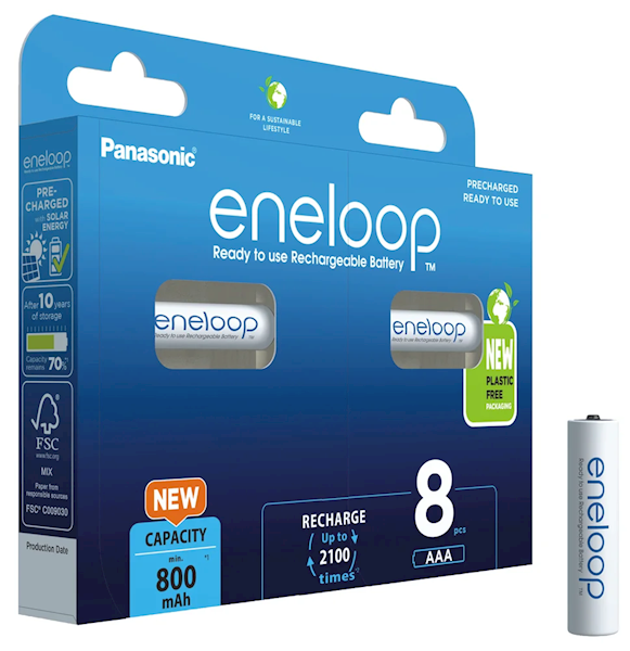 AKUMULATORKI PANASONIC ENELOOP R03/AAA 800mAh