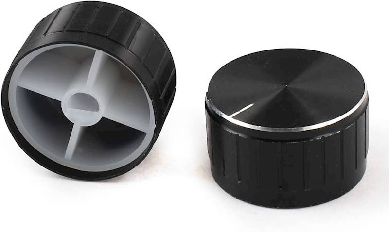 GAŁKA POTENCJOMETRU CZARNA 30mm GCL30S OŚ ŚCIĘTA