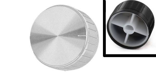GAŁKA POTENCJOMETRU SREBRNA 20mm GSL20S
