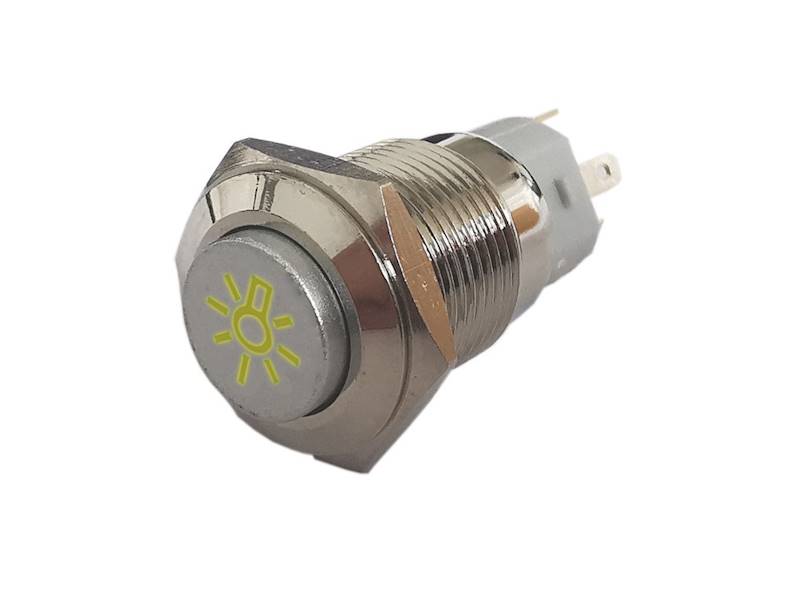 PRZYCISK PBW-16AŻ BIST 2A 250V ŻÓŁTY ŻARÓWKA
