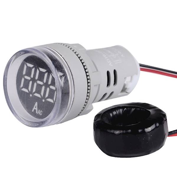 AMPEROMIERZ LED 28MM 0-100A BIAŁY
