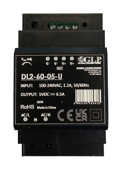 ZASILACZ NA SZYNĘ DIN 5V/6.5A/32.5W GLP