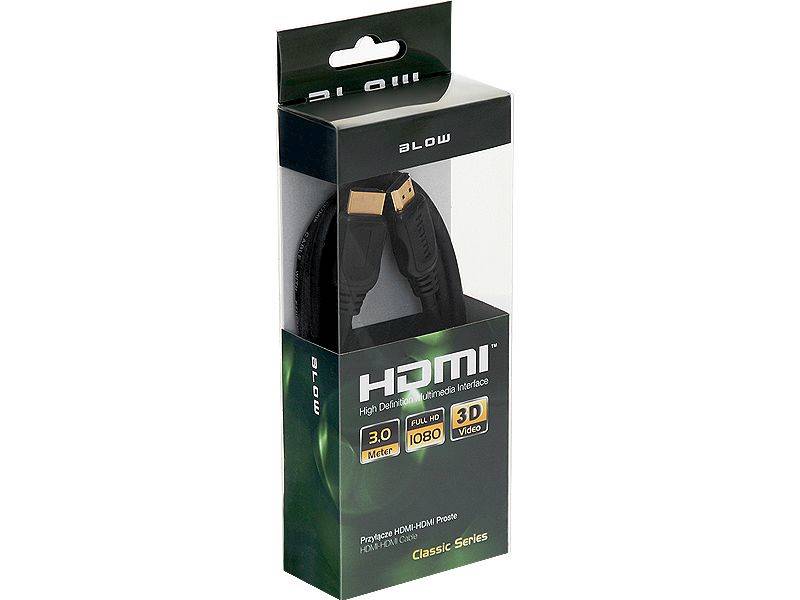 PRZYŁĄCZE HDMI-HDMI CLASSIC PROSTE 3m